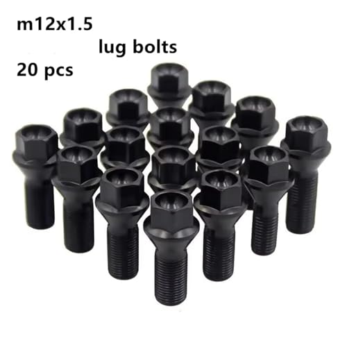 Tornillos de Rueda M12x1.5 Negros de 17mm para BMW X1 Z4 E46 E90 E39 E60 E53 2