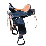 breite Kammer Amesbichler Reitsport Westernsattel für Großpferde Tampico, schwarz