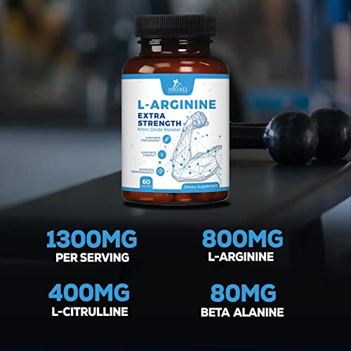 L Arginine L Citrulline Supplement Nitric Oxide Pills For Men - Stamina Endurance Performance For Workouts - L Arginine 800Mg Nitrous Oxide Supplements For Men - 60 No L-Arginine Plus Vegan Capsules #TOP4