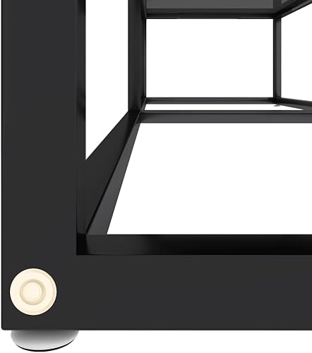 Miniatura 5 de Centro de entretenimiento para TV, bancos de TV, mesa para TV, consola multimedia, soporte de TV, color negro, 55.1 x 15.7 x 15.9 pulgadas, vidrio