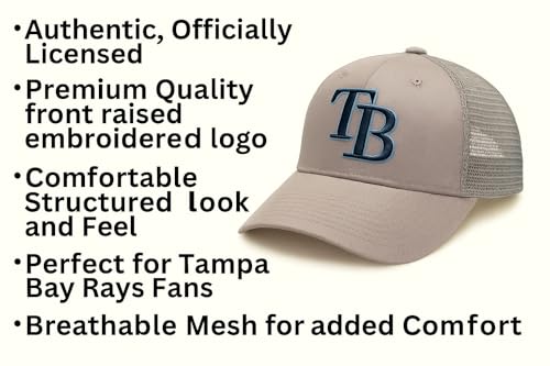 Gorra Trucker MLB Tampa Bay Malla Gris Ajustable miniatura 5