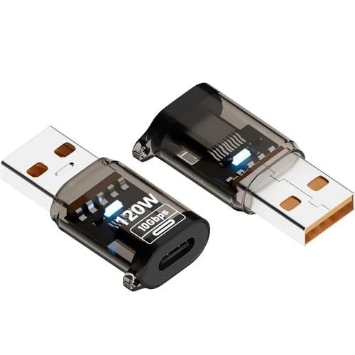 Image of Tobo USB 3.2 Type C Female to USB Male OTG Adapter PD120W Fast Charging OTG Type C Adapter, 10Gbps High-Speed Data Transfer for Phone 16 /16 Pro /16 Pro Max /15 Series, iPad Air TD-1442CC (Black)