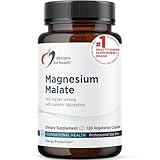 Designs for Health Magnesium Malate - Chelated Magnesium as Di Magnesium Malate - Highly Bioavailable Form to Support Energy, Bone Health + Muscle Recovery (120 Magnesium Malate Capsules)