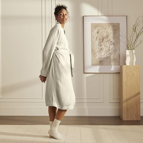 Image of BOLL & BRANCH Dream Robe - 100% Organic Cotton - Ultra Soft, Lightweight, Breathable, and Pre Shrunk - Unisex