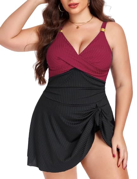 Solid Deep V One Piece Swimsuit-image-34