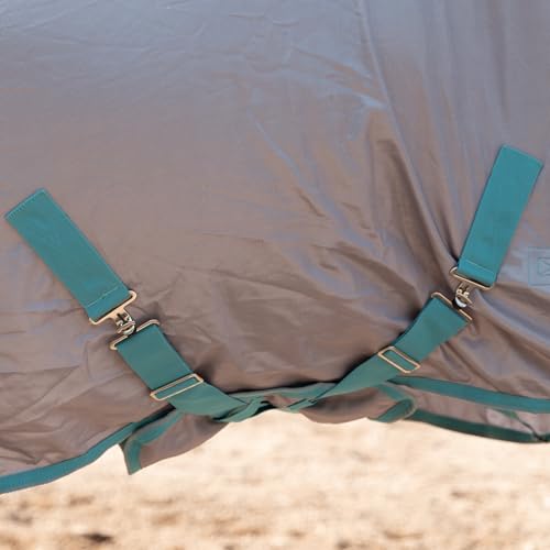 Image of Horse Fly Sheet with Neck Cover & Belly Wrap, Fine Mesh Grey 81 | Breathable Fine Mesh, Detachable Neck & Belly Wrap, High Shoulder Gussets, Large Tail Flap, UV Protection, Pasture & Barn Use