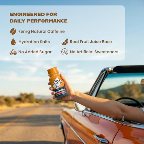 Image of ActivHippy Daily Energy Drink Shots | With 75 mg Natural Caffeine | No Added Sugar | Ginger Lemon Flavour| Pack of 6 x 60 ml