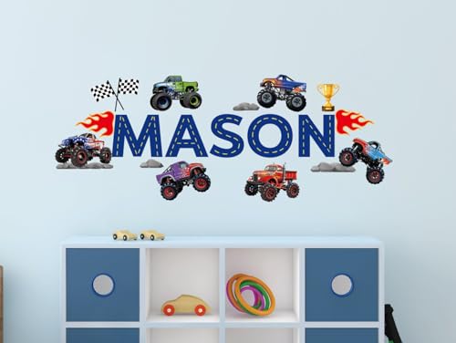 Vinilo Decorativo Monster Truck para Pared Infantil miniatura 2