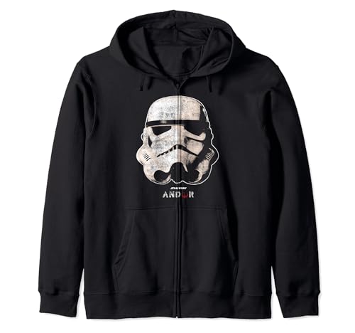 Star Wars Andor Stormtrooper sweat zippé en coton doux avec grand motif dos