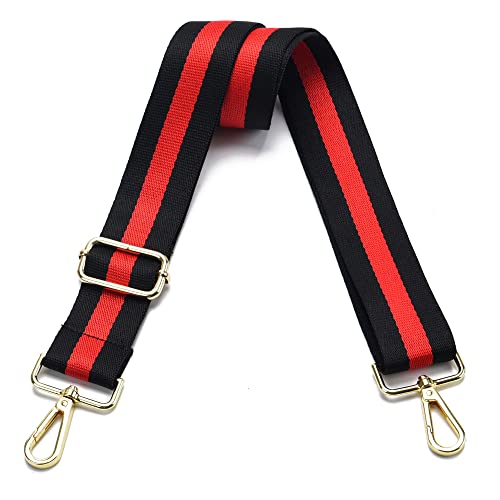 Image of Purse Strap Gold Hardware Replacement Crossbody Bag Strap, Wide Adjustable Shoulder Strap