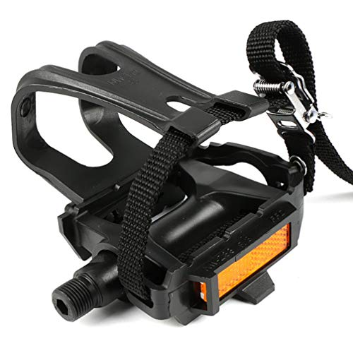 FAVOMOTO 2 Pares de Pedais de Bicicleta Com Clipes E Tiras Pedais de Ciclismo de Exterior Pedais de