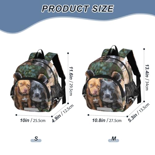 Kid's Backpack for Boys & Girls Toddler Bag A Groupt Of Pitbulls Backpack with Safety Leash2
