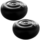2 Stück Campinghocker Aufblasbarer Hocker, 56 x 28 cm Wetterfest Sitzkissen Aufblasbares Camping Sitzkissen Round Outdoor Sitzpouf, für Camping Garten Wohnzimmer Yoga Kissen Bodenkissen Fitness Reise