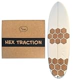 Ho Stevie! Hex Surfboard Traction Pads - Waxless Grip, Soft On Knees - 10 Hexagon Pads (Natural Cork)