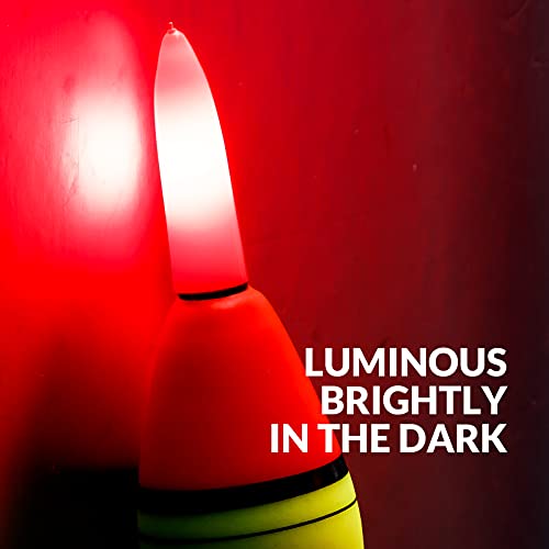 QualyQualy Bobbers de LED de 30 g que brilham no escuro com 5 peças para pesca noturna com baterias,