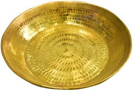 Indian Traditional Brass Parat Parant Pie Pan Dough Maker Dough Mixer Dough Kneader 14 inches By tradebulk