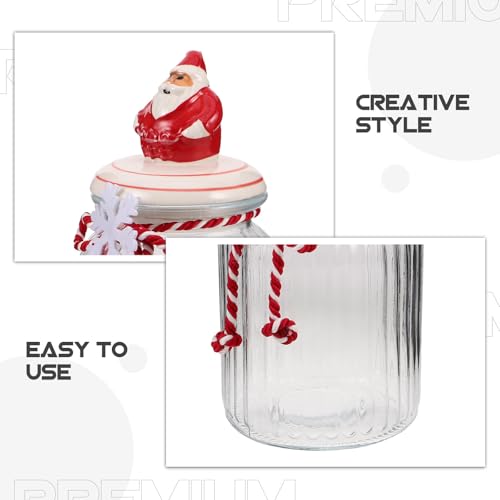 Tarro de cristal para galletas navideñas ideal para mesas de centro y cenas 4