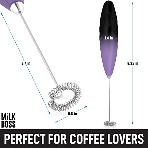 Milk Boss Milk Frother For Coffee - Comfort Grip Matcha Whisk - Electric Matcha Mixer And Mixer Electric Handheld - Coffee Frother Handheld - Electric Drink Mixer With Batteries Included (Galaxy) #TOP2