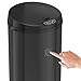 iTouchless 8 Gallon Touchless Sensor Trash Can with Odor Filter System, 30 Liter Round Black Steel Garbage Bin, Perfect for Home, Kitchen, Office