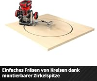 Einhell Professional Akku-Oberfräsen-Kantenfräsen-Set TP-RO 18 Set Li BL-Solo Power X-Change (18 V, Brushless, Frästiefen-Feineinstellung, inkl. Zubehör, Tasche, 15 tlg. Fräser-Set, ohne Akku) – Ansicht 8