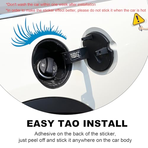Image of KVAEY 2 PCS Car Headlight Eyelash Stickers, Cute Fake Eyelashes Decal for Bumper Auto Body Window, Waterproof Reflective PET Charming Eyelash Sticker Funny Decor for Car SUV Truck (Blue)