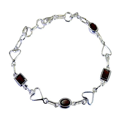 Bracelet grenat femme en argent sterling 16,5 cm : sublimez votre style au quotidien