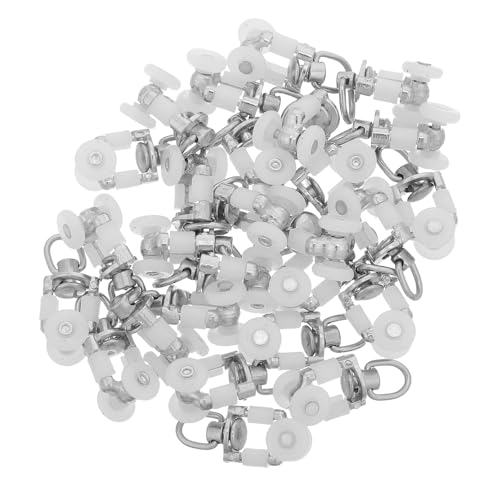 Alipis Crochets en Plastique pour Tringle à Rideaux 40pcs Anneaux Lisses et Compatibilité Large pour Rails de Plafond et Fenêtres
