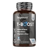 T Boost Complex Vegano, 180 Compresse, 3 Mesi, Integratore Maca Uomo, Zinco, Selenio, Vita...
