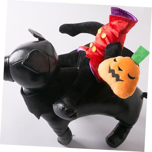 Disfraz para perro Halloween estilo calabaza liviano miniatura 3
