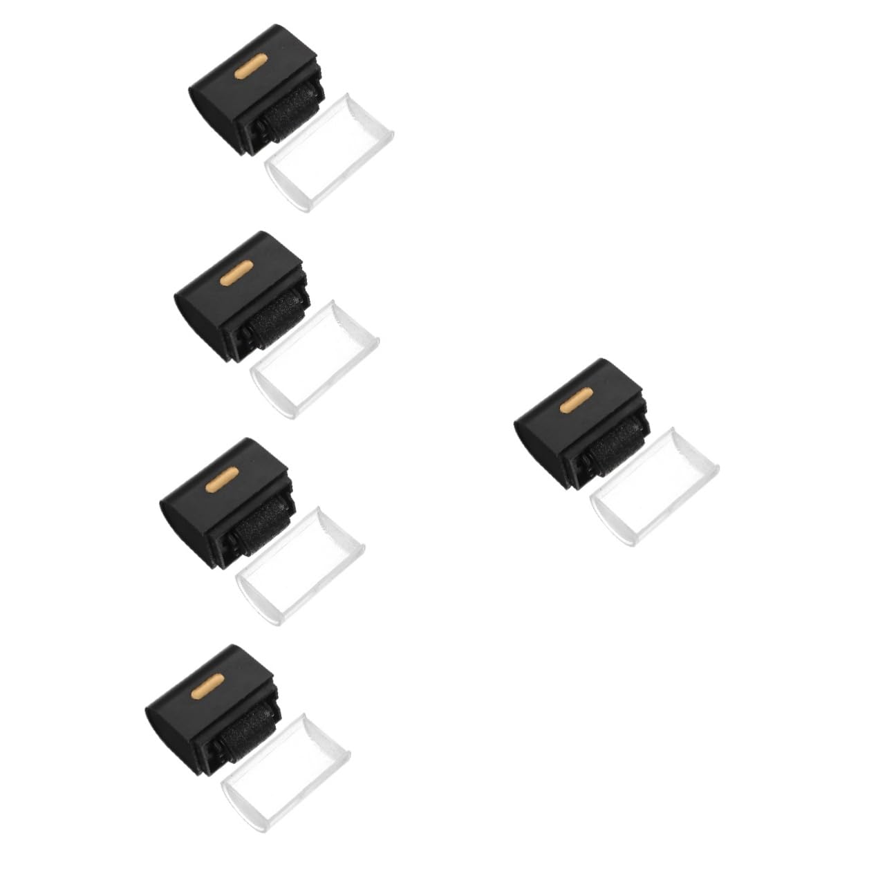 5 Pz Timbro a Di Codifica Di Oscuramento Dell'identità Di Sigillo Segreto Timbro a Per La Privacy Con Inchiostro Strumenti Domestici Plastica Black