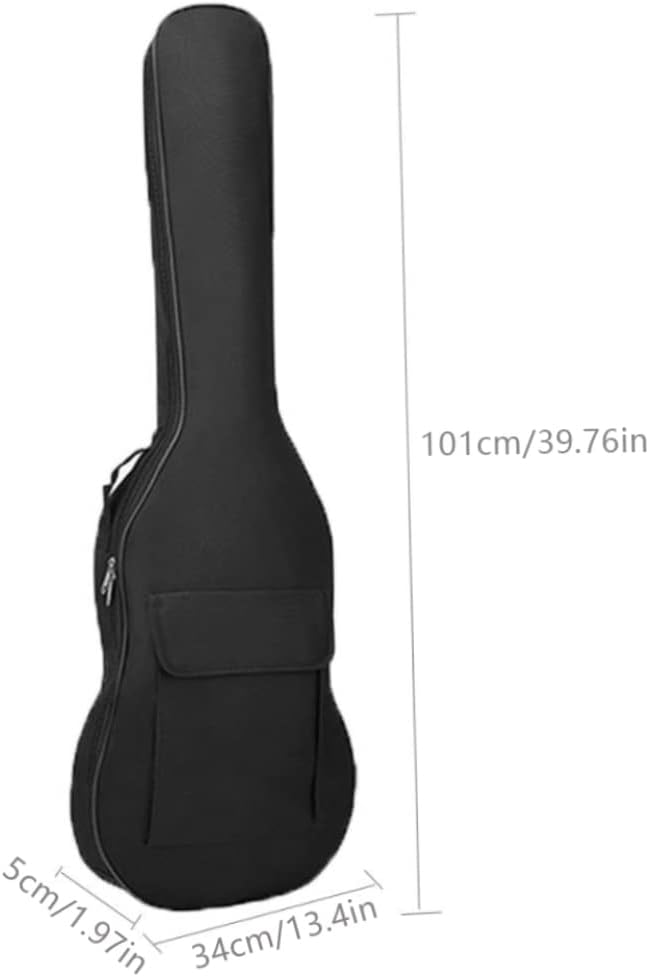 Electric Bass Guitar Bag, 5mm Padding Backpack Gig Bag Electric Bass Case Black Padded Soft Case with Adjustable Straps