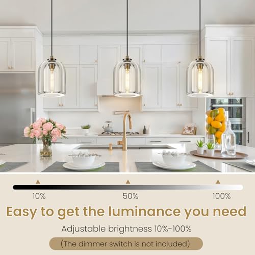 Image of Crystal Pendant Light Kitchen Island，Brass Hanging Pendants Lights