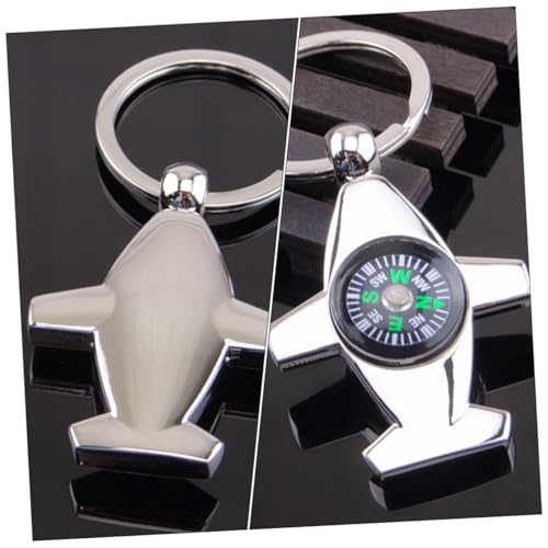 Brújula llavero 3 piezas aleación zinc para camping miniatura 4