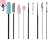 URAQT Punte Fresa Unghie, 10 Pezzi Punta da Trapano per Unghie, Punte Fresa Unghie Professionale per Salon per Rimozione Gel, Manicure, Pedicure, Uso Domestico