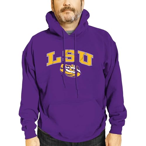 Campus Colors LSU Tigers Arch & Logo Gameday Hoodie - NCAA College Hooded Sweatshirt - Purple Medium by Campus Colors - Used condition - US$24.44
