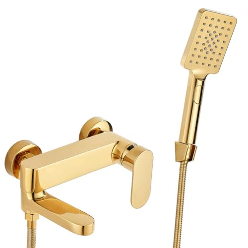 Robinet mitigeur de baignoire mural en laiton massif finition chrome - 2
