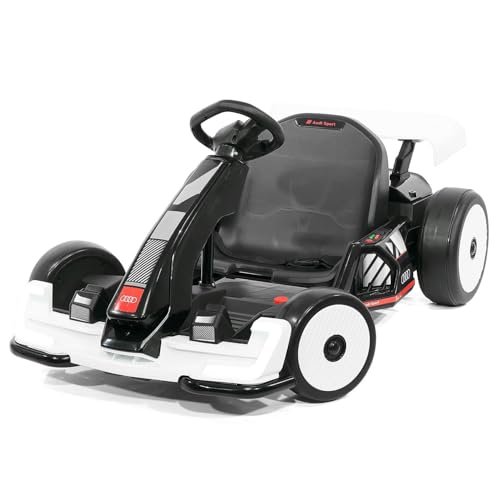 Audi Sport 24V Big Kids Drifting Ride-On Go Kart (White)