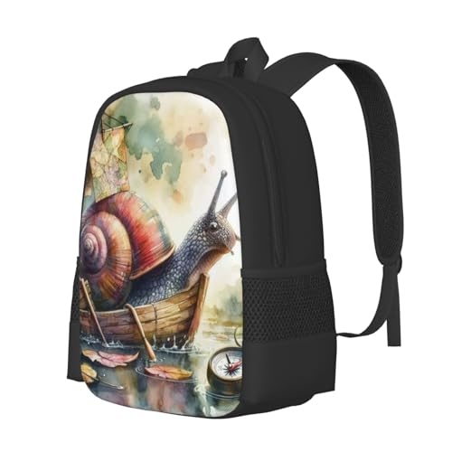 17 Inch Backpack for Snail Lightweight Adjustable Animal Backpacks with Mesh Side Pockets for Travel Outdoor Sports2