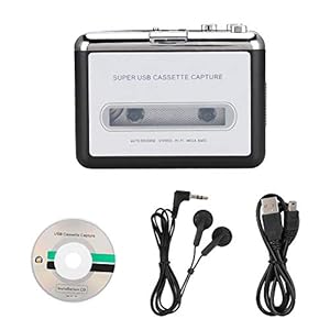 Junluck Cassetterecorder, draagbare Walkman-cassetterecorder, draagbare stereo-hoofdtelefoon voor 2000 / XP/Vista/Seven.8.10