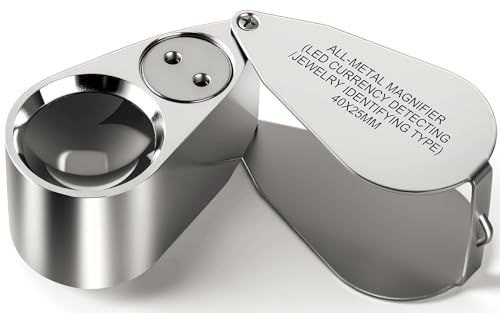 Leffis 40X Jewelers Loupe Magnifier Magnifying...