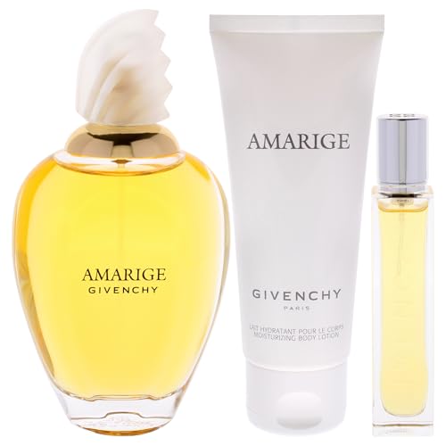Image of Amarige by Givenchy for Women - 3 Pc Gift Set 3.3oz Amarige EDT Spray, 0.42oz Amarige EDT Spray Vial (Mini), 2.5oz Body lotion