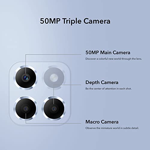 HONOR X6 Mobile Phone, 6.5 Inch Dual SIM Unlocked Smartphone, 50MP Triple Camera, 5000mAh, 4GB+64GB, Android 12（2 Year Warranty)