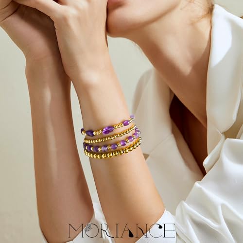Gold Beaded Bracelets for Women Gold Bracelet Stack Natural Stone Bracelet Healing Crystal Bracelet Stretch Gemstone Bracelets4