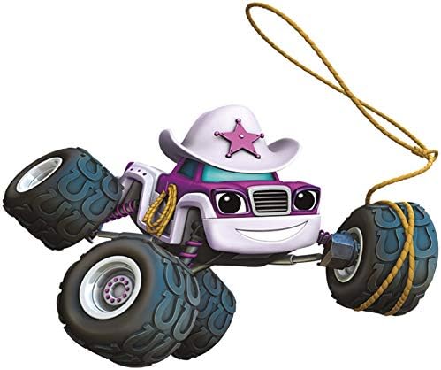 Calcomanía de camión de vaquera Starla de 8 pulgadas, diseño de camión de vaquera rosa Girl Blaze and The Monster Machines, camionetas,