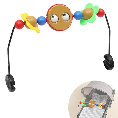 Image of VIKOS Products Toy Bar for Baby Bouncer, Googly Eyes Toy Plays Music and Balls Make Tinkling Sounds, Babies Bouncer Toys Accessory, Easy to Install & Baby-Safe Plastic