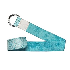 yogadesignlab YOGA DESIGN LAB | The Yoga Strap | Luxurious, Extra Long, Super Soft, Eco Printed | Studio Quality, Adjustable | Safely Stretch Further and Hold Longer | 8 ft Long