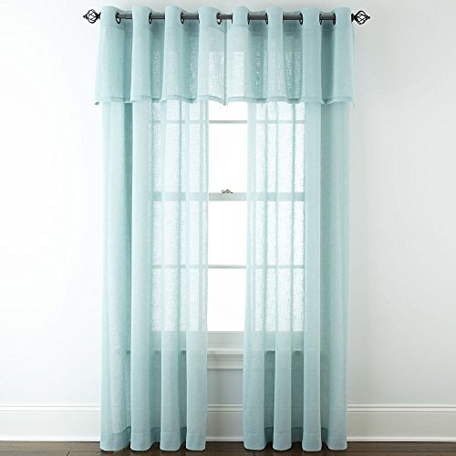 JCPenney Home Bayview Grommet-Top Sheer Panel, 50" x 63", Seamist
