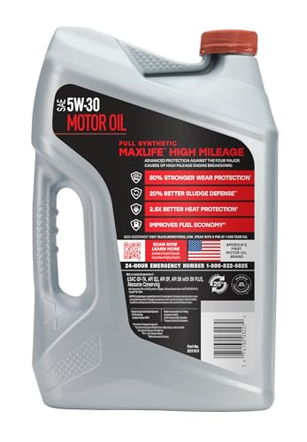 Image of Valvoline MaxLife High Mileage Full Synthetic 5W-30 Motor Oil 5 Quart