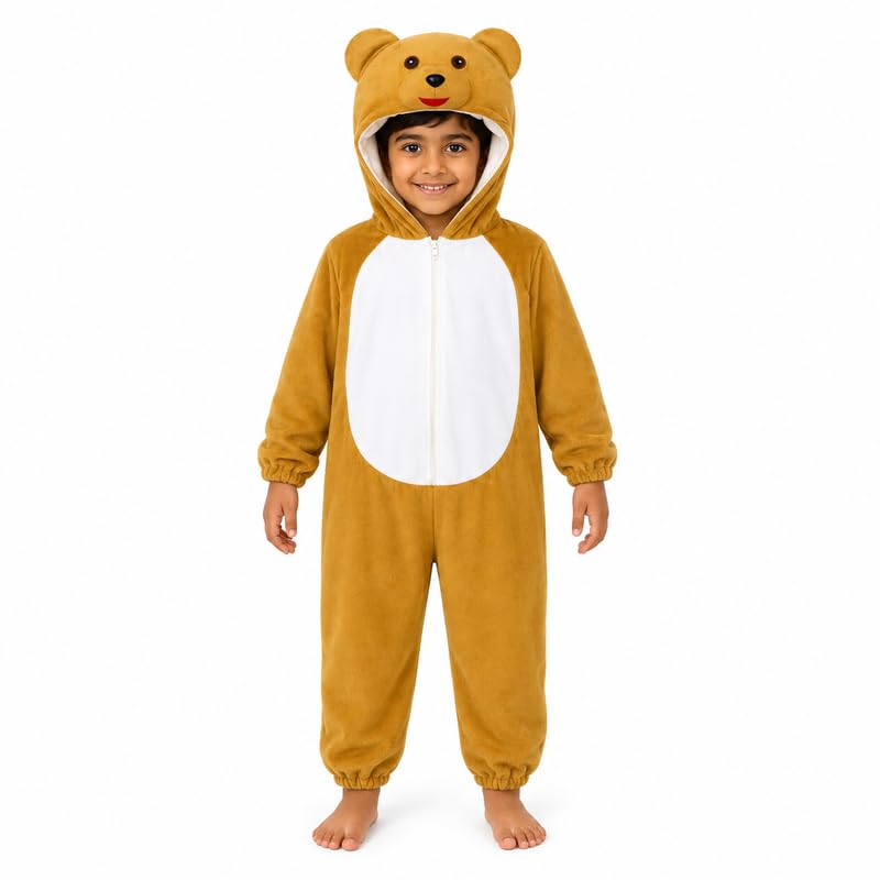 Image of Animal Costume for Kids | Plush Fancy Dress Costume for Boys & Girls |School Fancy Dress, Annual Day, Jungle Theme, Role Play, Halloween & Birthday Party