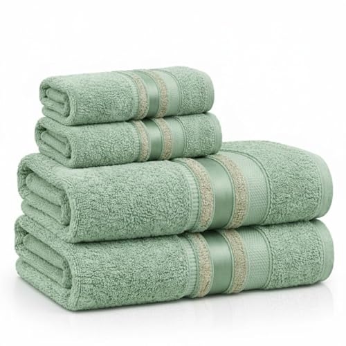 Jogo 4 Peças Toalhas Sarah Marselha 100% Algodão Banho e Rosto Macias Felpudas e Absorvent... Jogo 4 Peças Toalhas Sarah Marselha 100% Algodão Banho e Rosto Macias Felpudas e Absorvent...